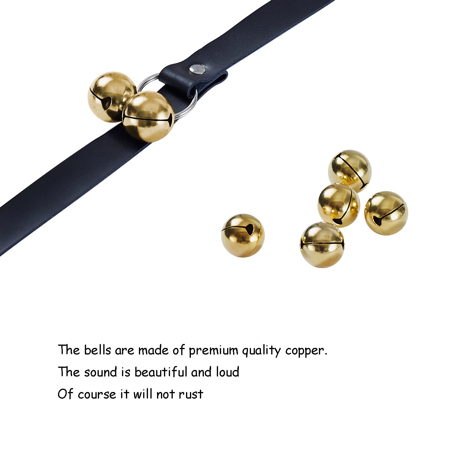 CATHYLIFE leather doorbell with adjustable strap for versatile hanging