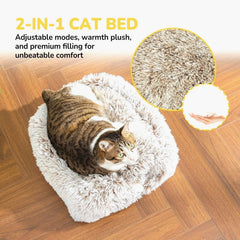 CATISM Cat Bed Soft Plush Fabric for cozy naps