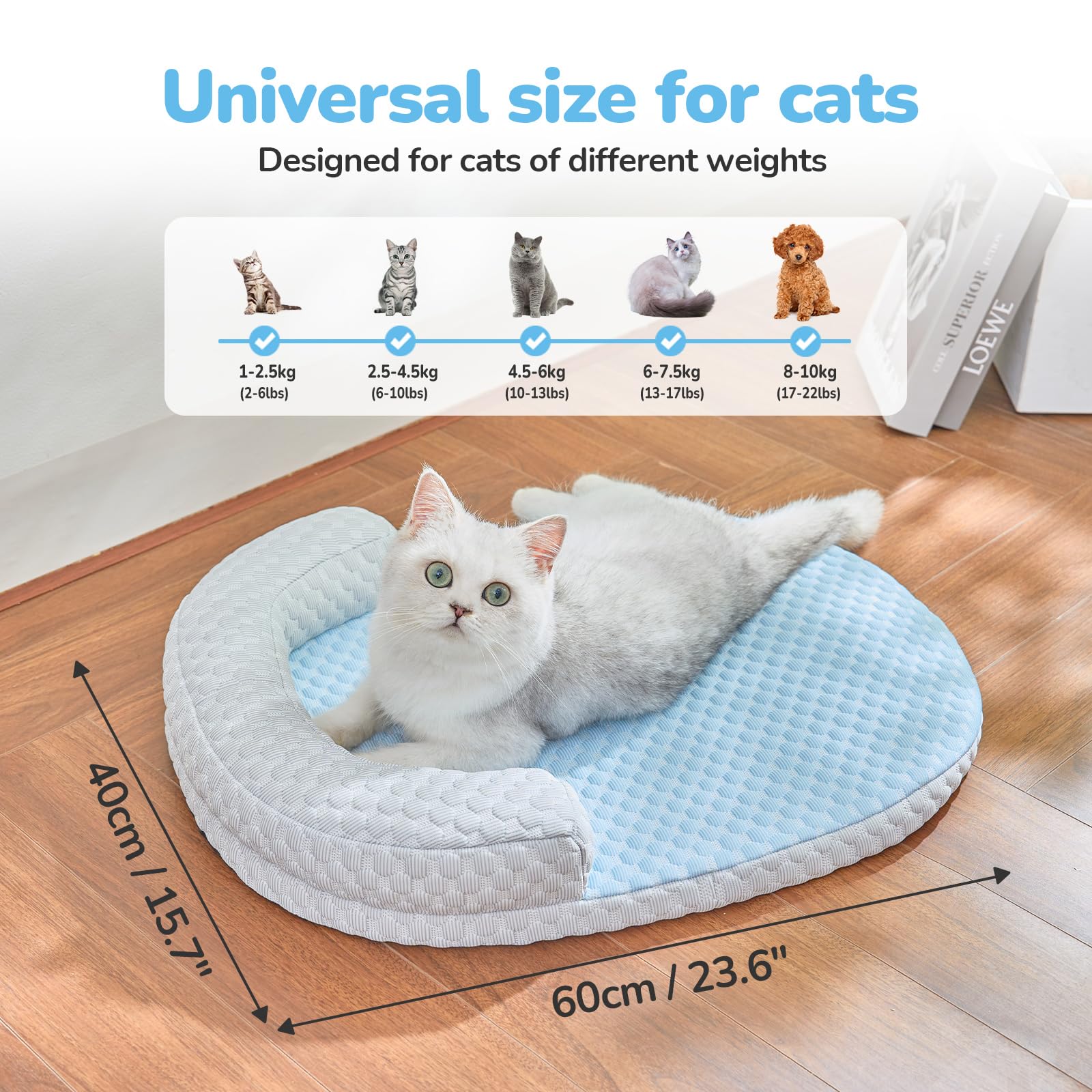 CATISM cooling mat uses durable materials to withstand scratching and daily use.