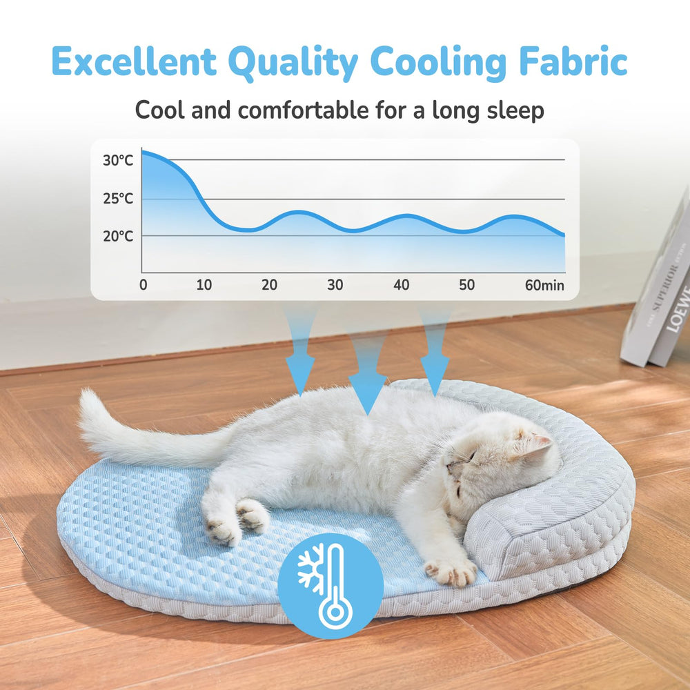 CATISM cooling mat balances cool comfort with lightweight design for easy placement.
