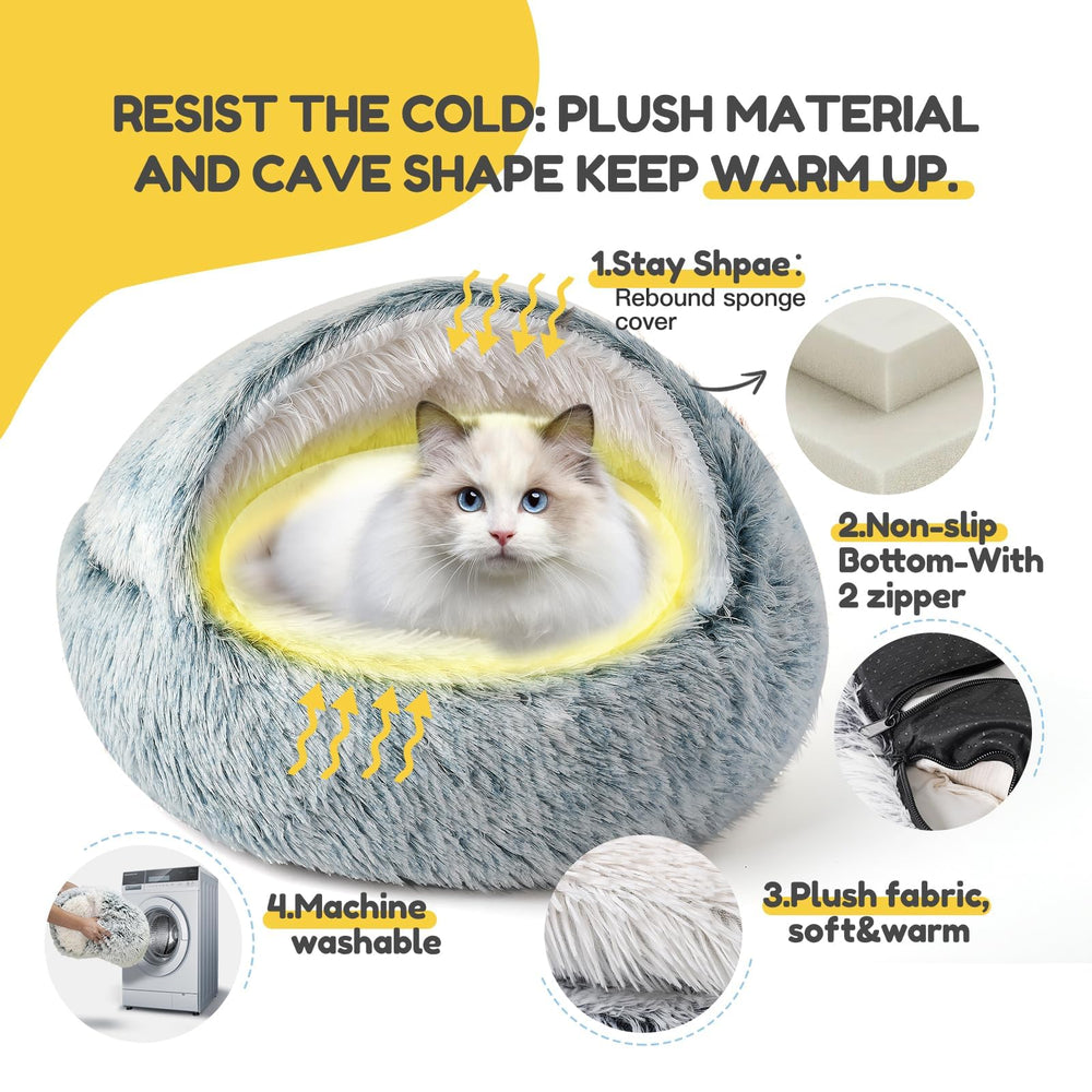 CATISM Cozy Cat Pod bottom zipper enables easy cleaning