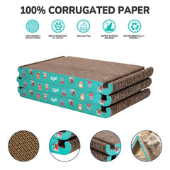 CATISM durable cardboard scratcher, thick edges built for long-lasting play.