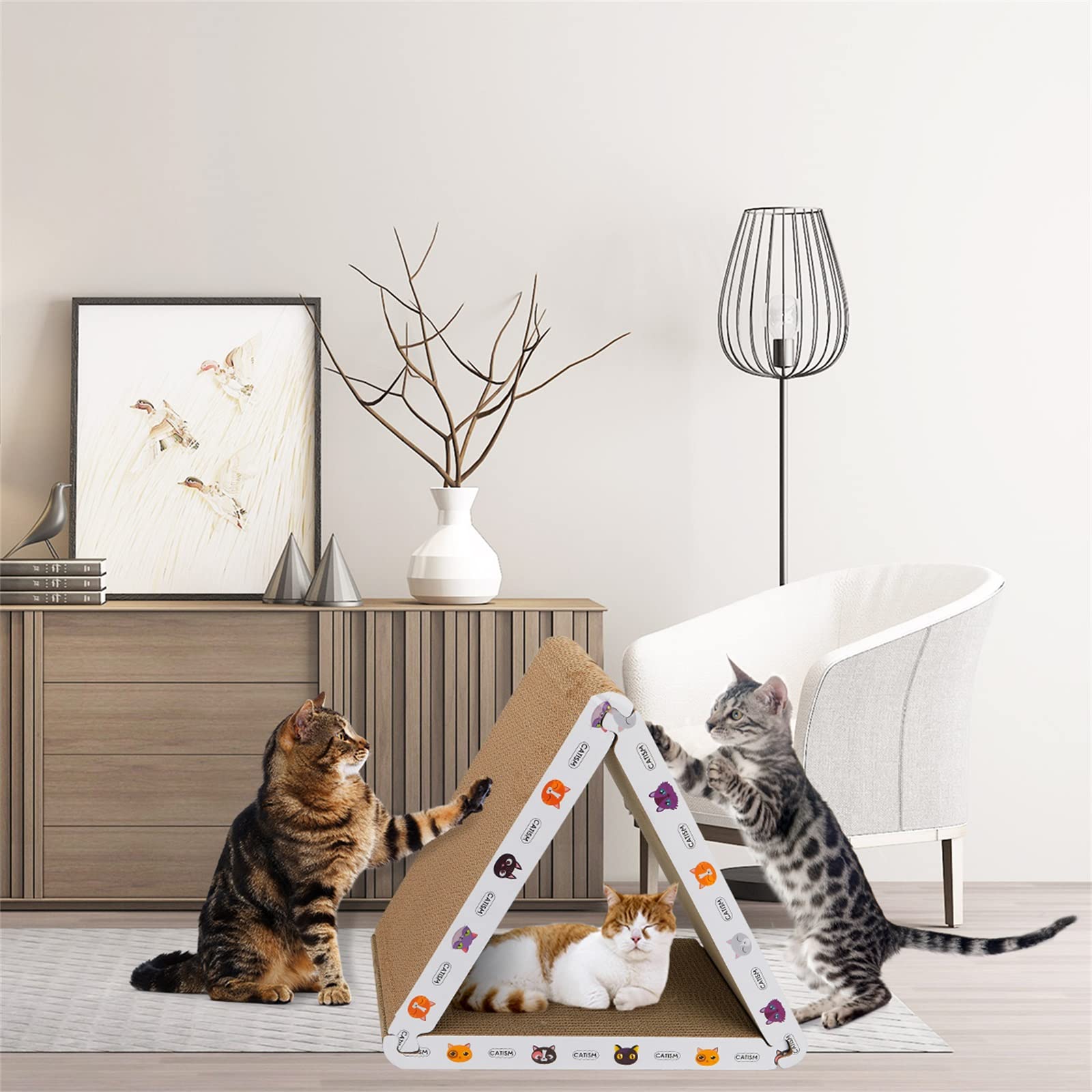 CATISM ideal for indoor cats, encouraging safe scratching and exploration.