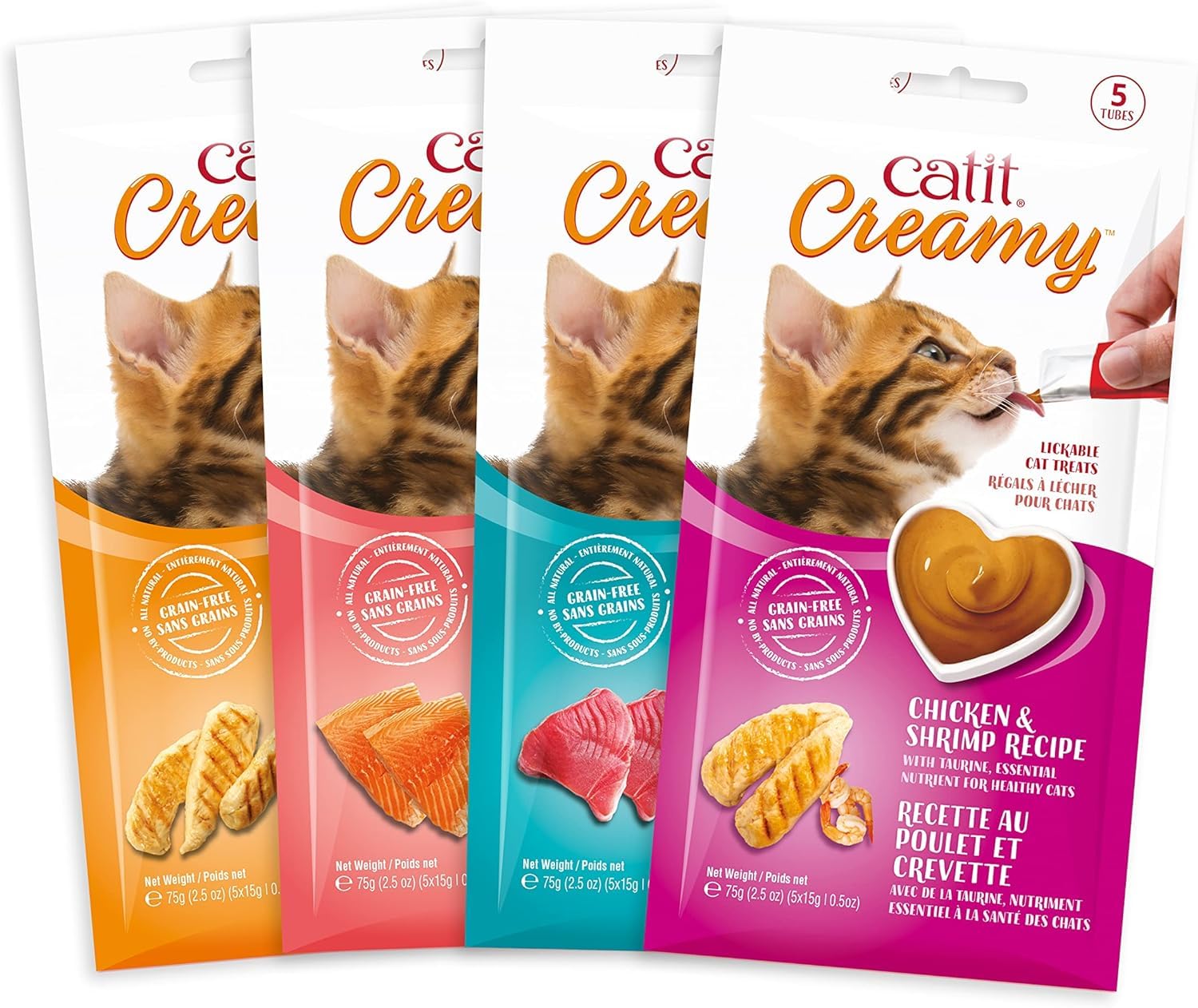Catit Creamy tubing for mess-free, gentle treat time.