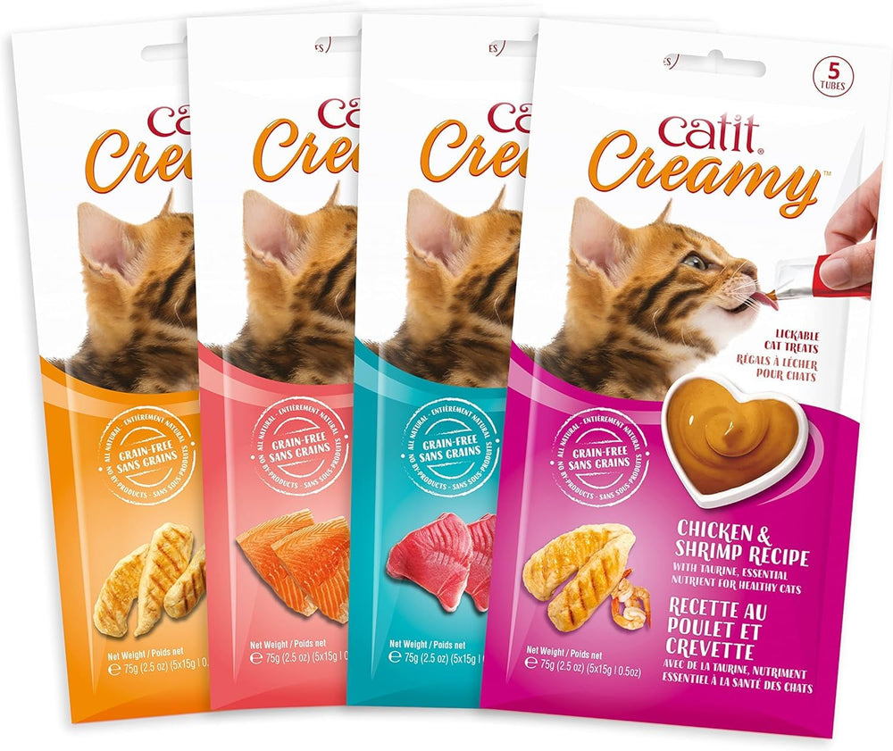 Catit Creamy tubing for mess-free, gentle treat time.
