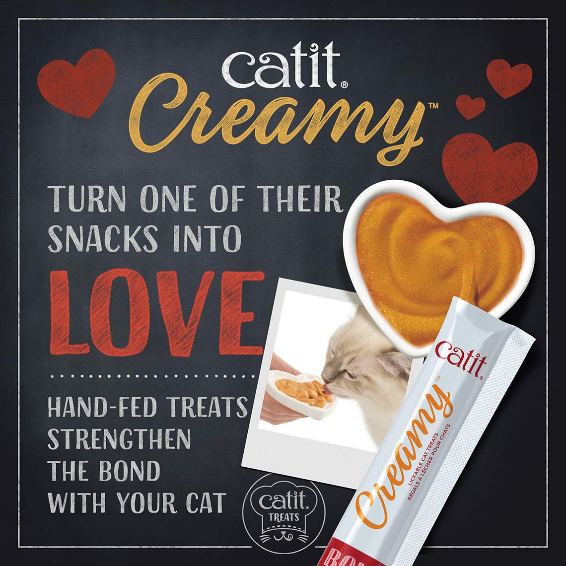 Catit Creamy Salmon lickable tube close-up showing creamy puree