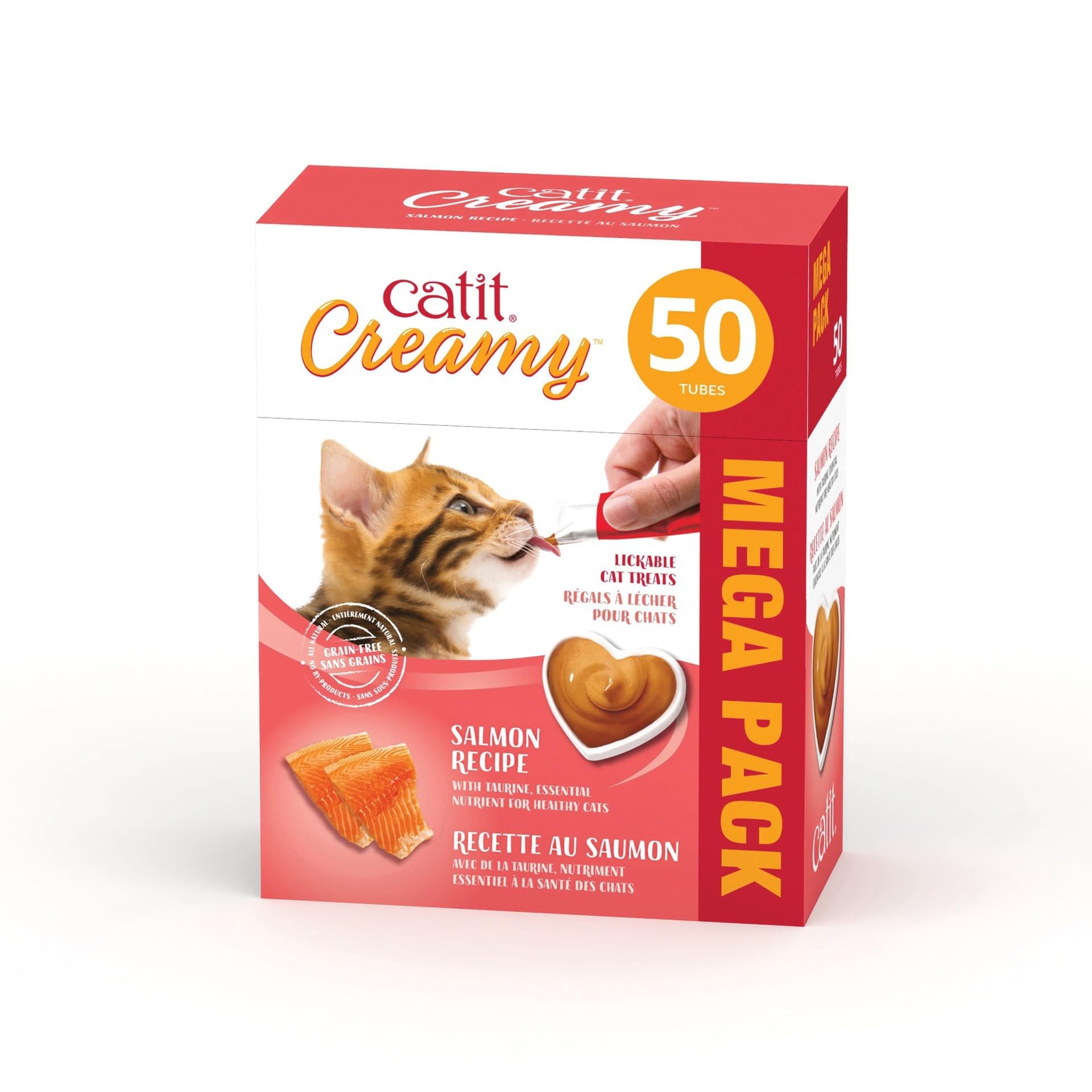 Catit Creamy packaging within a 72-pack box design.