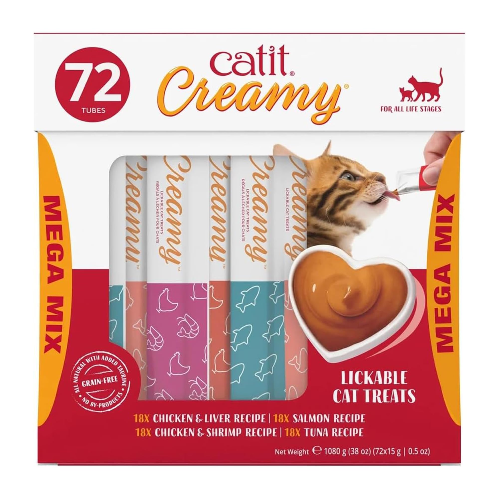 Catit Creamy Treat tube pour: creamy lickable snack for interactive feeding