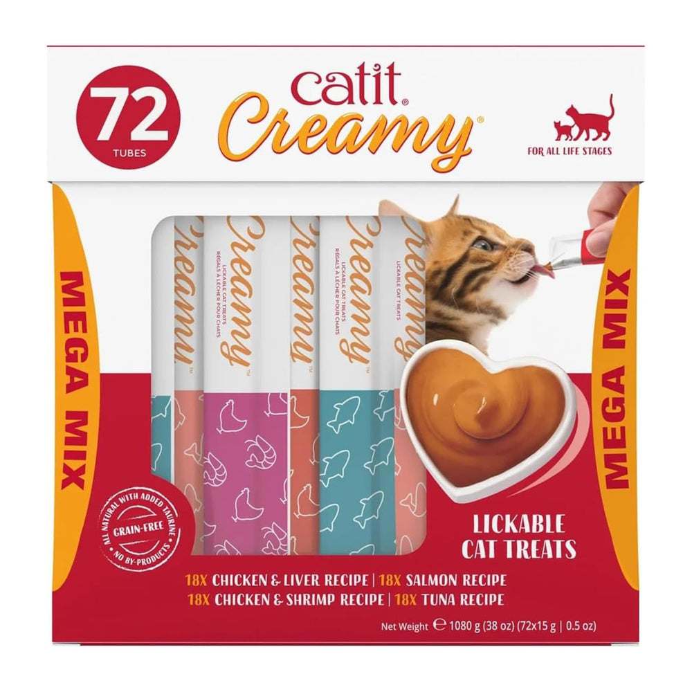 Catit Creamy Treat tube pour: creamy lickable snack for interactive feeding