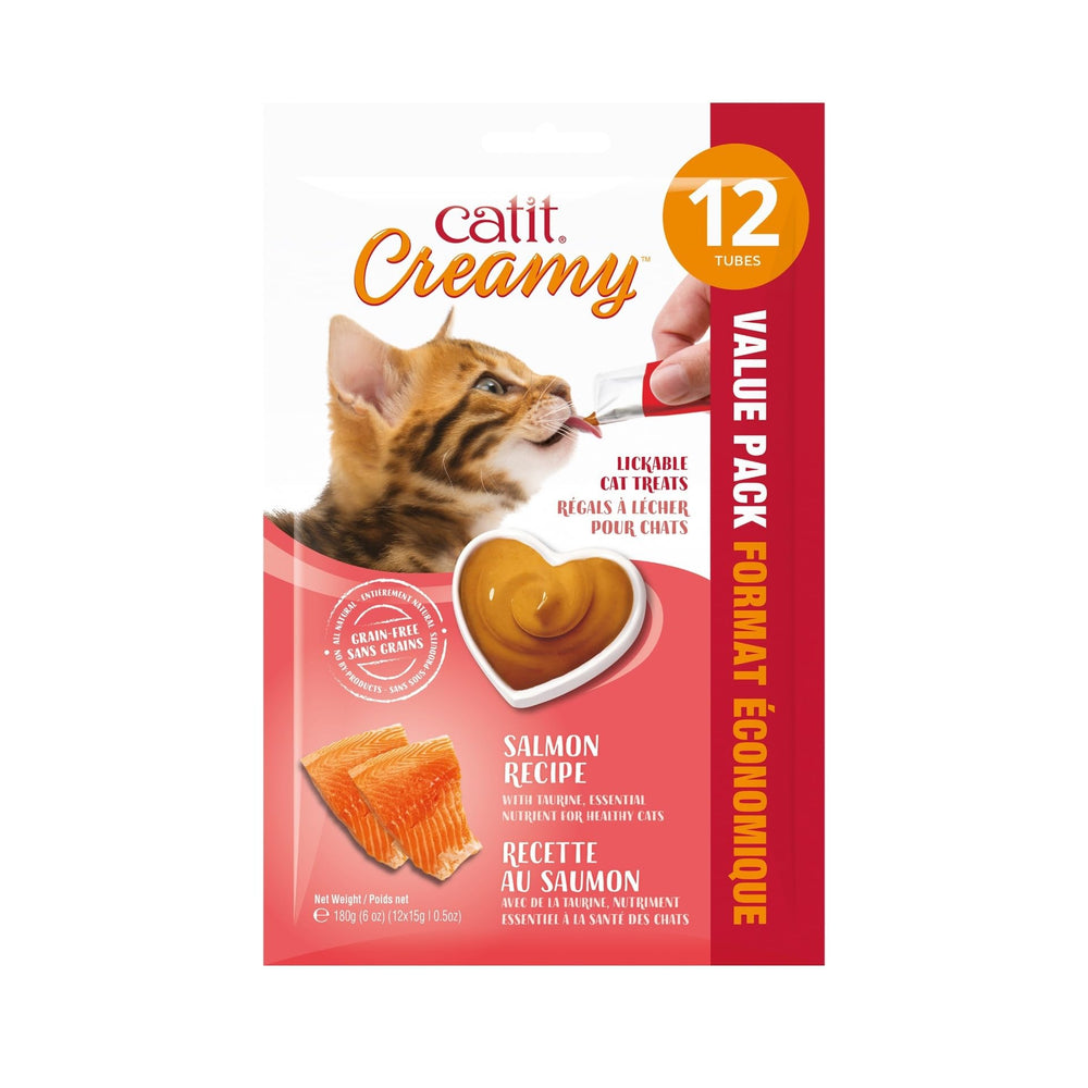 Catit Creamy tuna ingredients close-up, dolphin-safe sourcing emphasized.