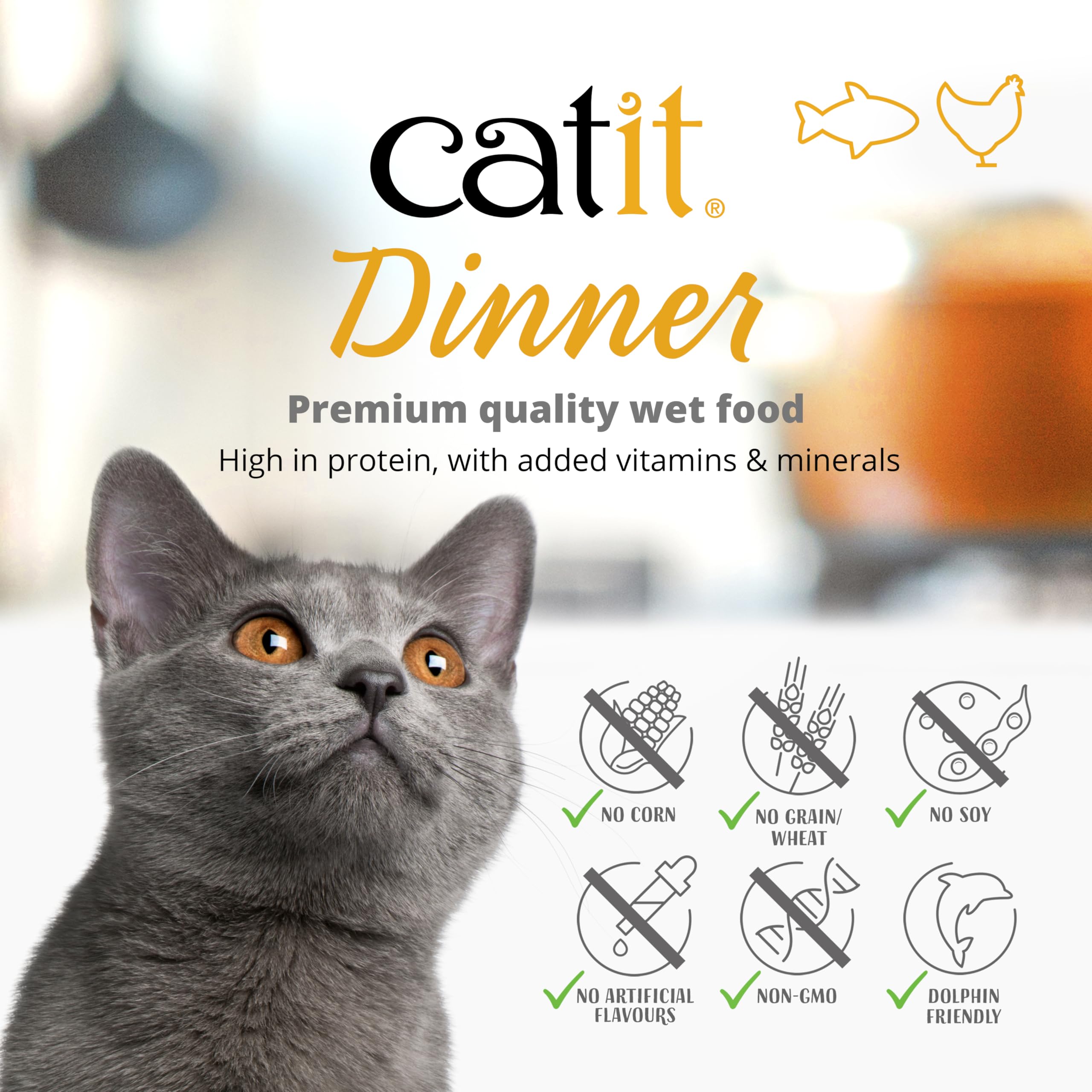Catit Dinner Chicken Multipack Beef & Pumpkin recipe offers hearty taste.