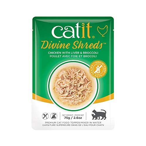 Catit Divine Shreds Assorted Flavors pouch pack offers versatile topping