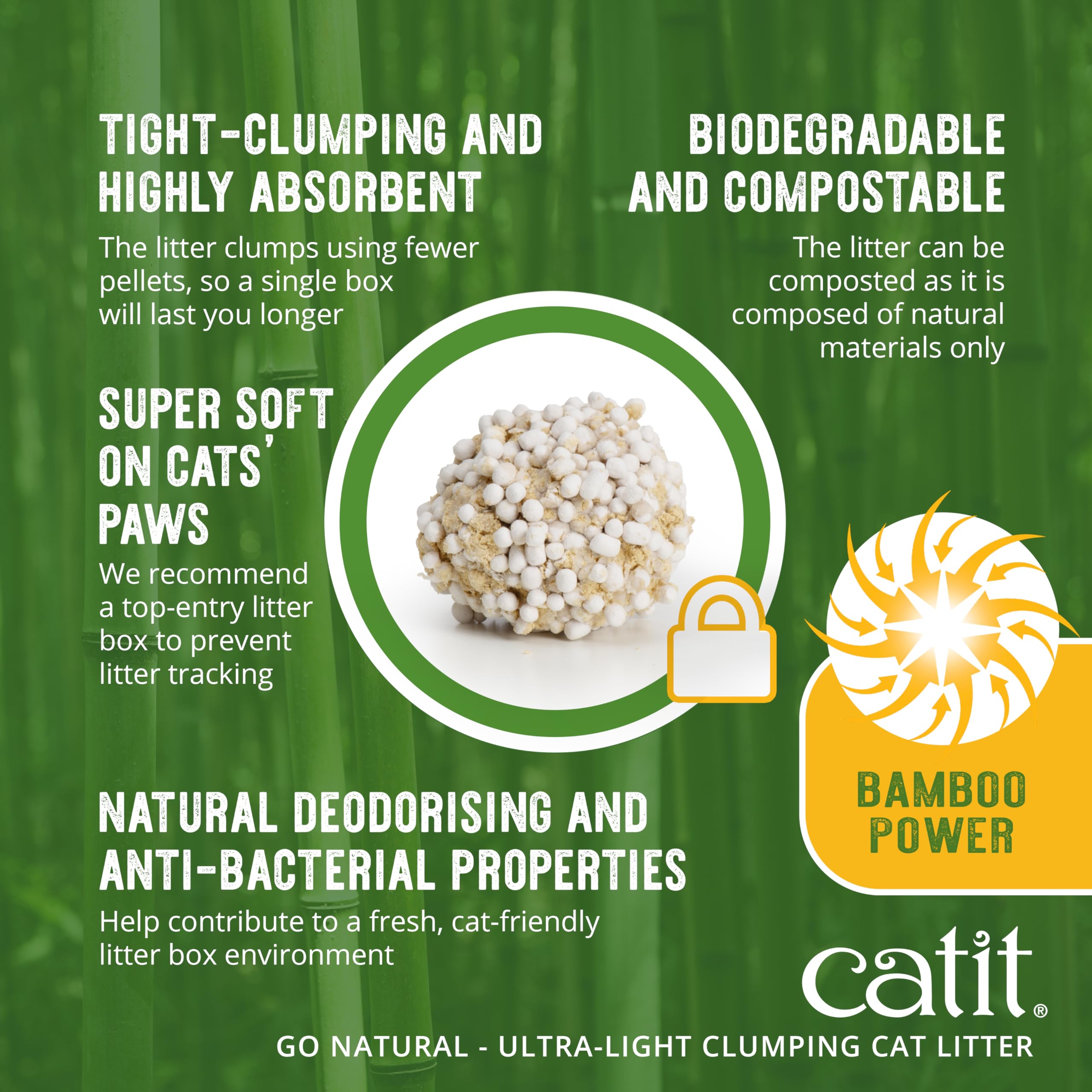Catit Go Natural is 99.9% dust-free and lightweight.