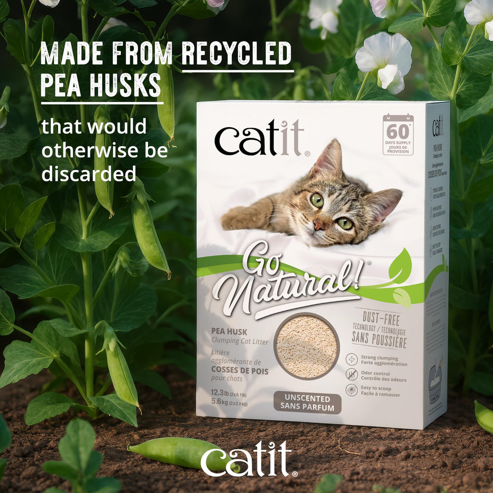 Catit Go Natural dust-free paw-friendly texture in litter box