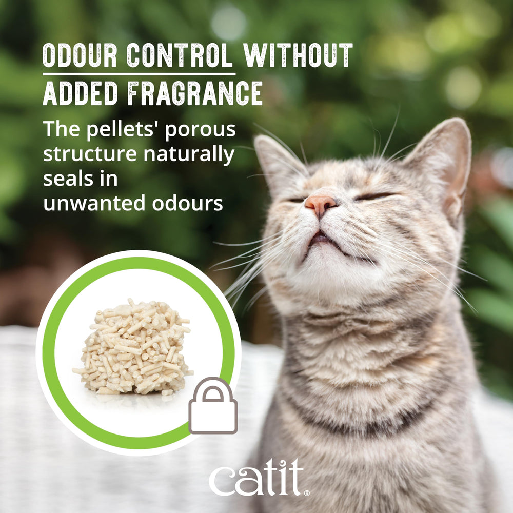 Catit Go Natural flushable litter for simple disposal