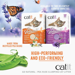 Catit Go Natural litter is 99% dust-free for calm rooms.