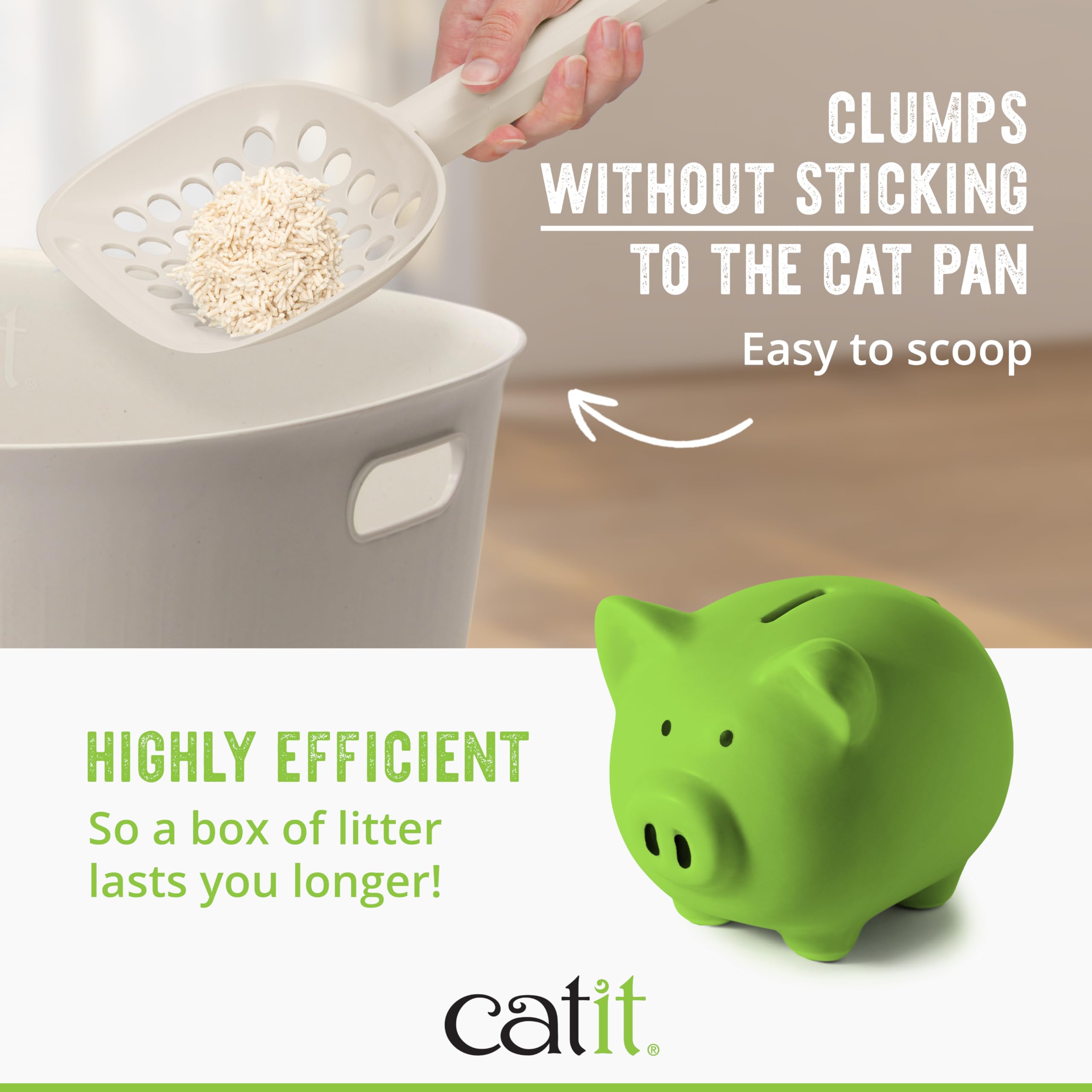 Catit Go Natural scoopable litter for easy cleaning