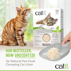 Catit Go Natural unscented formula indicating fragrance-free litter use