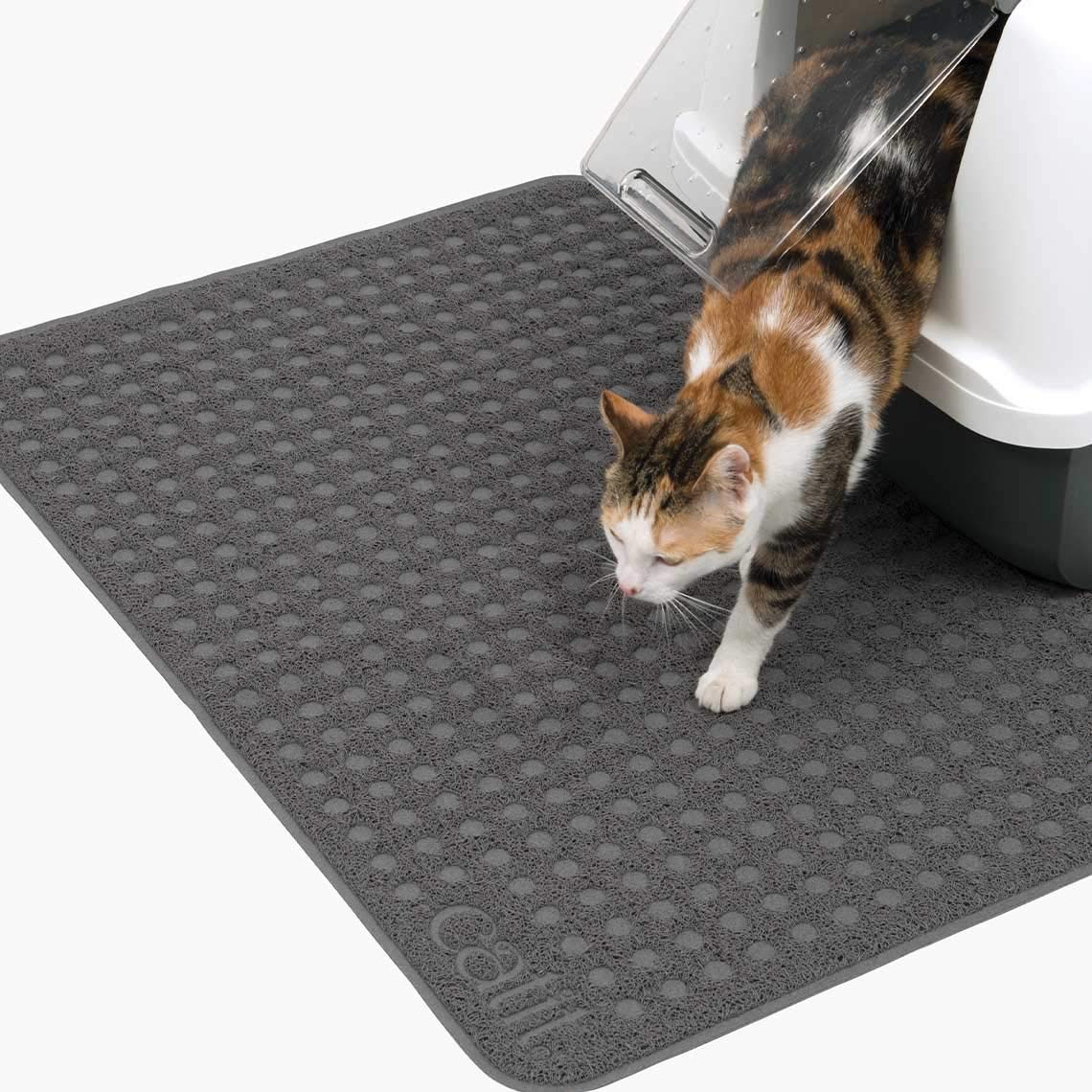 Catit Large Cat Litter Mat compatible with Catit boxes for easy setup.