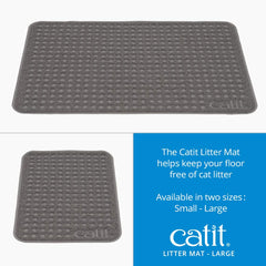 Catit Large Cat Litter Mat soft-paw-friendly surface cushions paws.