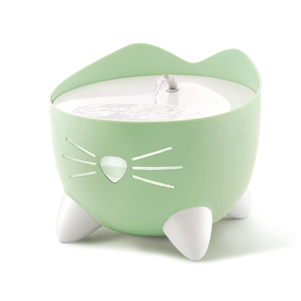 Catit PIXI drinking fountain with multiple flow options for picky drinkers.