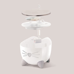Catit PIXI Fountain bubbling top for a lively surface that attracts cats.
