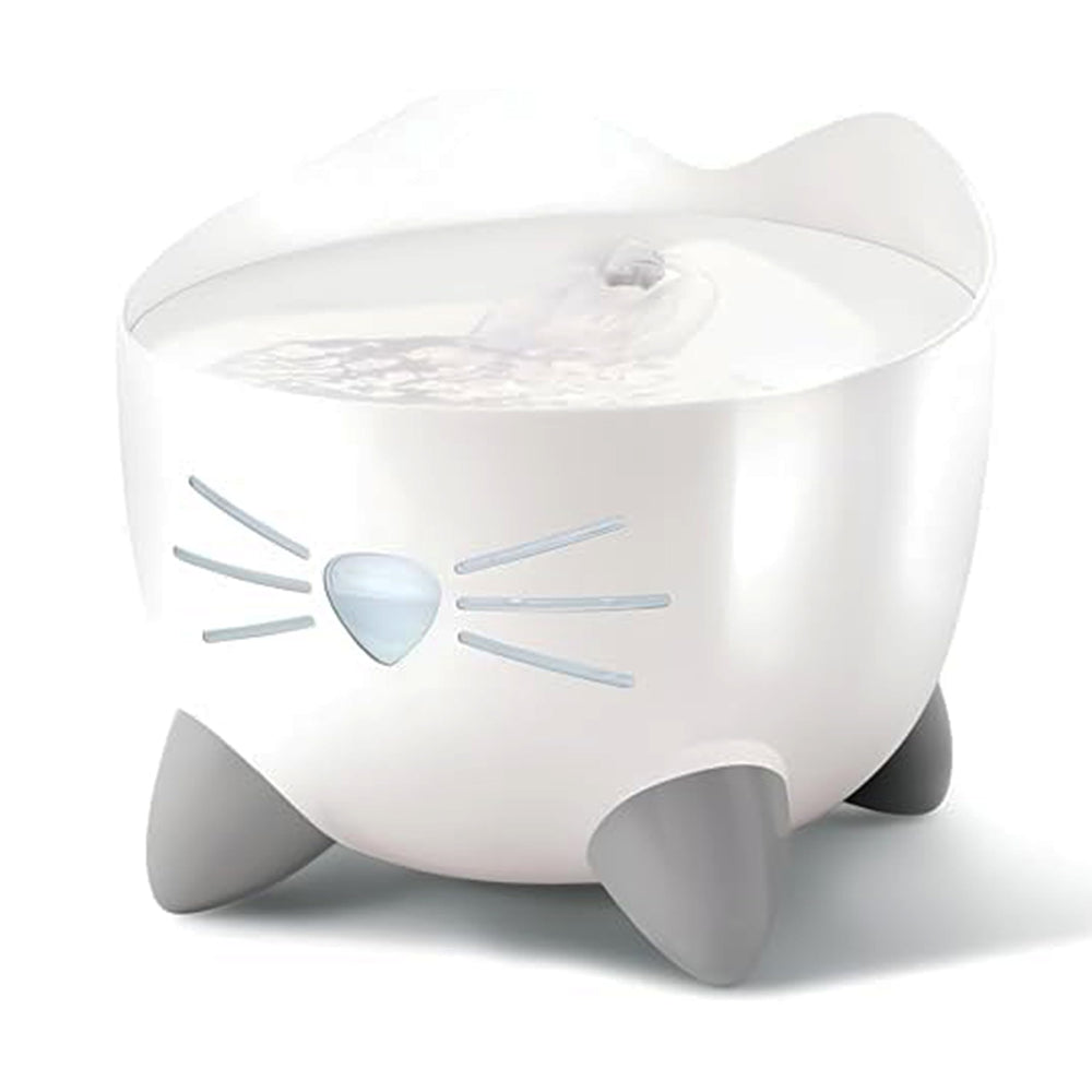 Catit PIXI fountain front view with calm flow option.