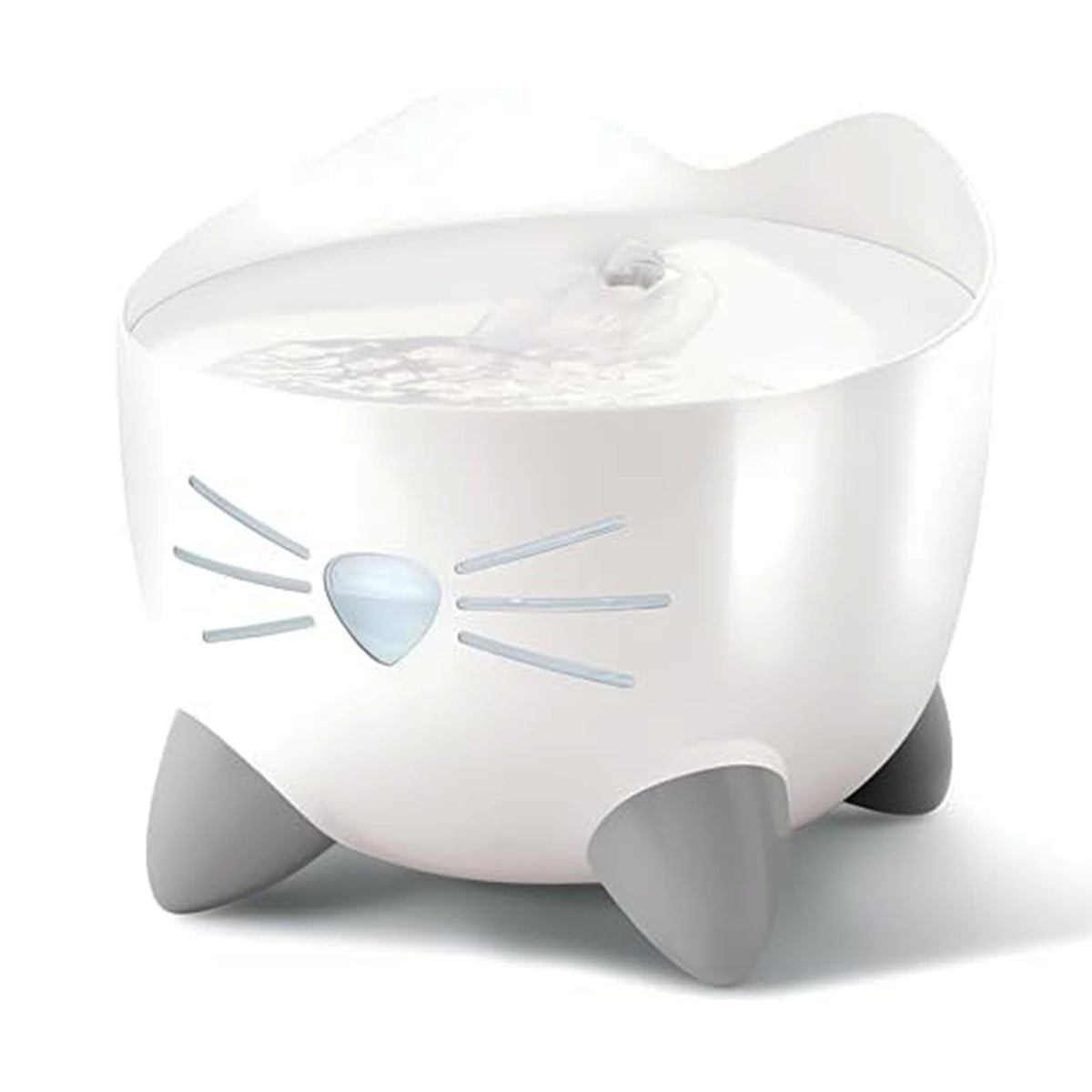 Catit PIXI fountain front view with calm flow option.