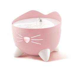 Catit PIXI fountain front view; compact design fits small spaces.