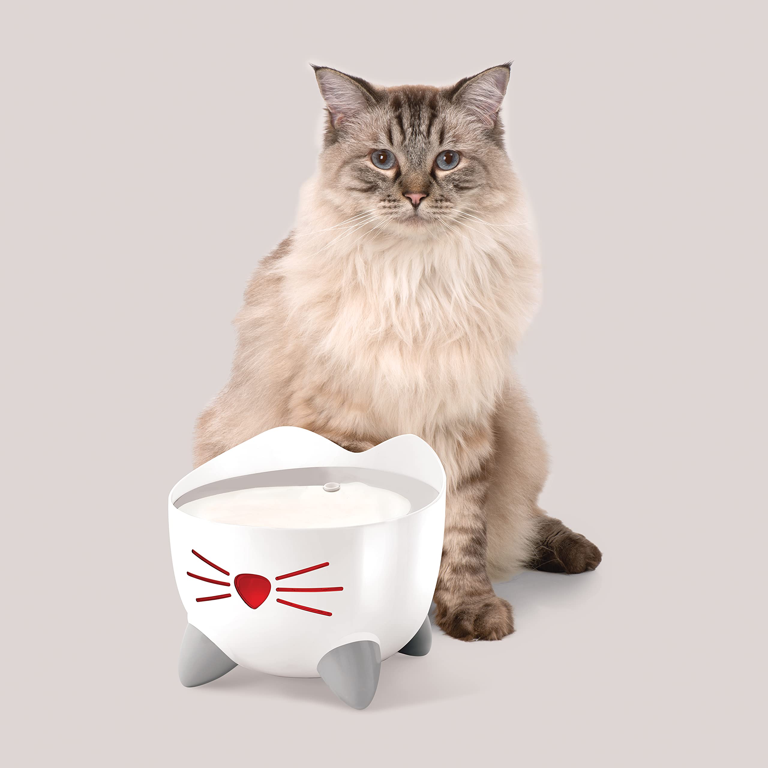 Catit PIXI Fountain quiet, suspended pump reduces vibration and noise.