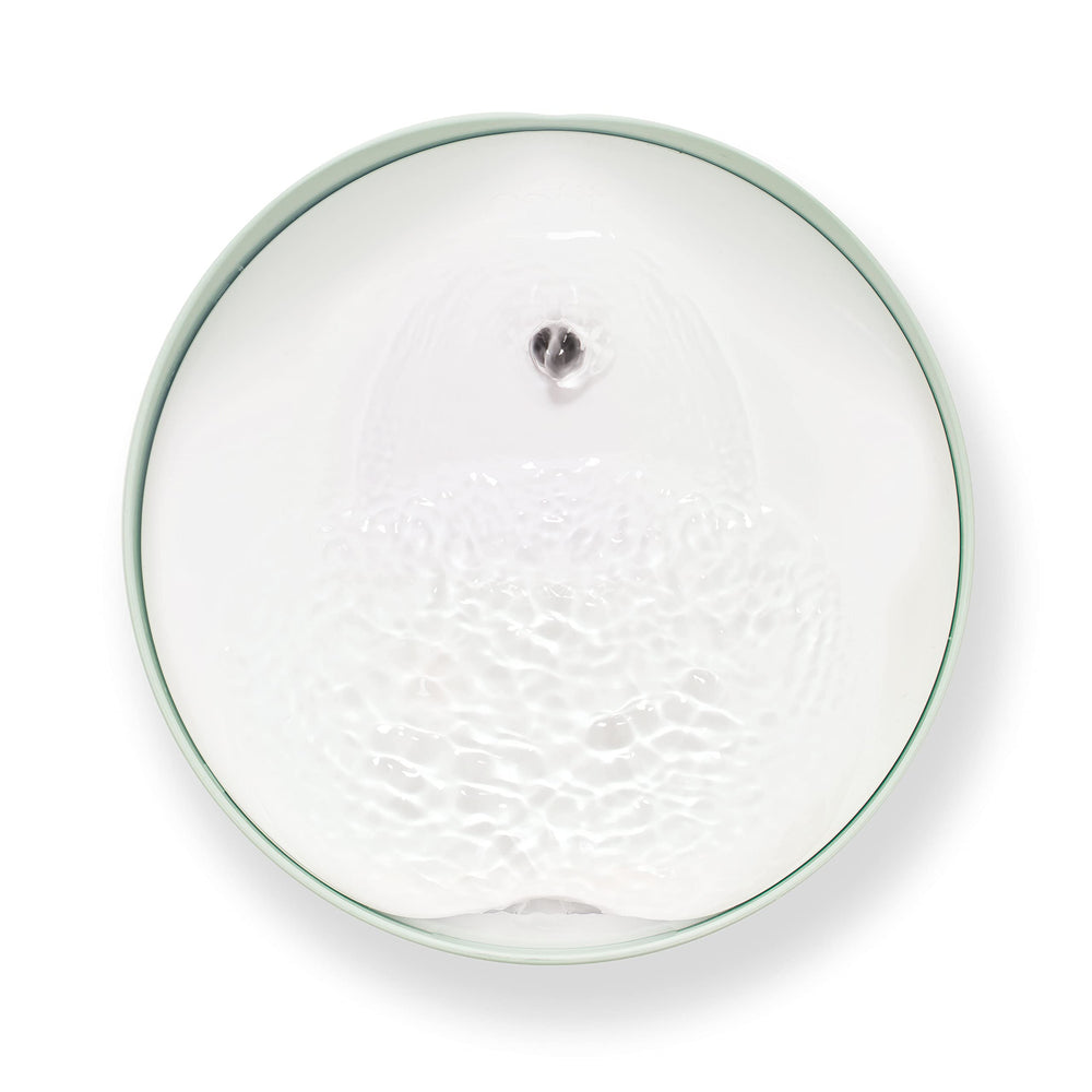 Catit PIXI silent, suspended pump reduces noise and whisker strain.