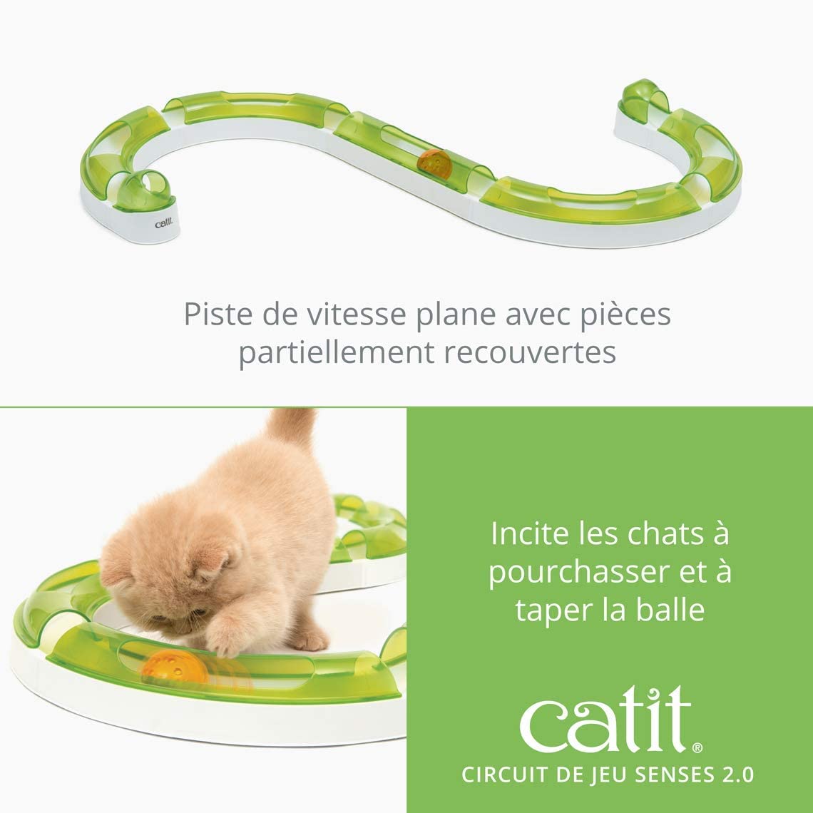 Catit Senses 2.0 Play Circuit end piece anchors the loop.