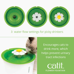 Catit Triple Action Filter image highlighting mineral removal and filtration benefits.