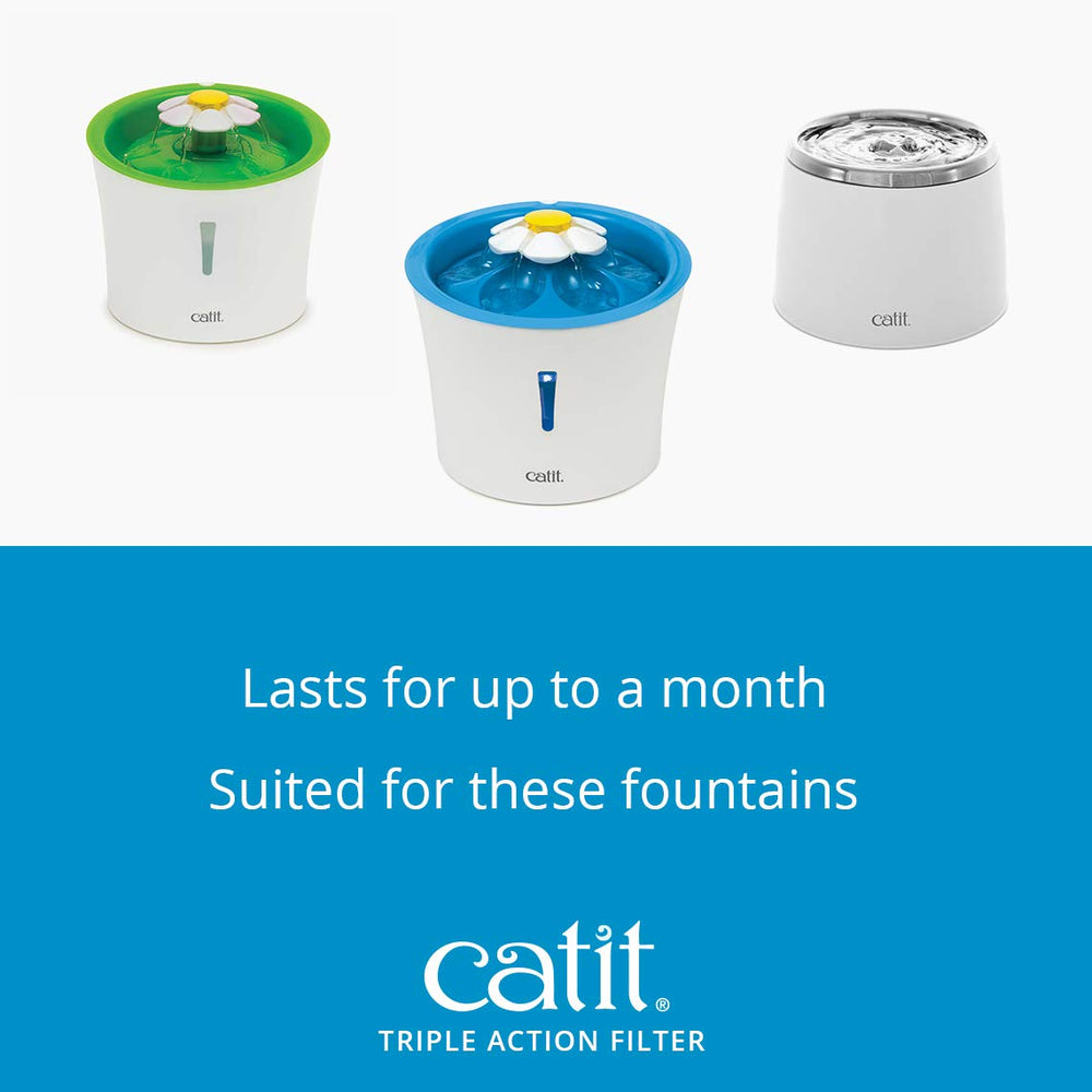 Catit water fountain with filter improves water freshness and hygiene