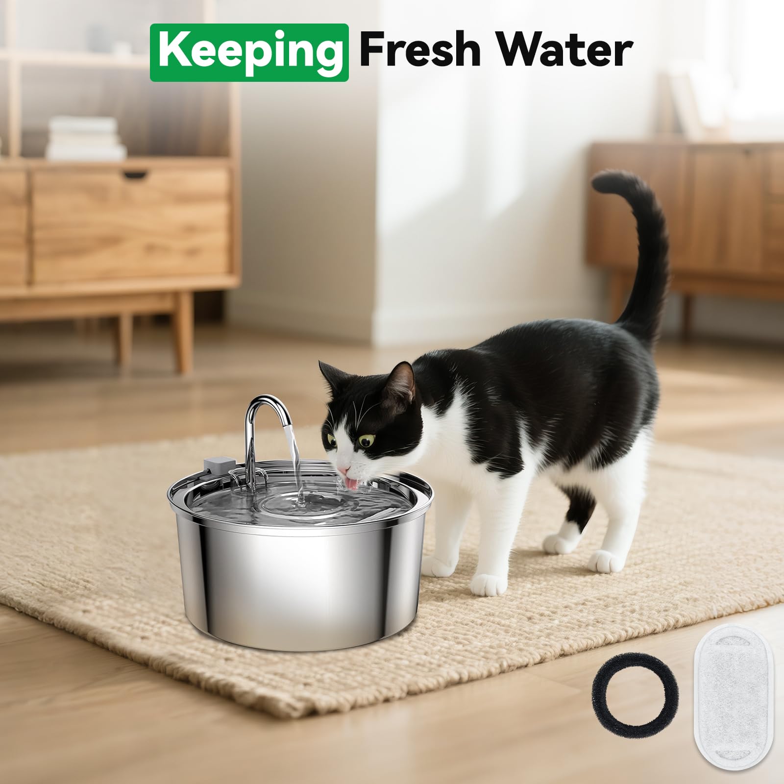 Catol filters remove hair and debris effectively.
