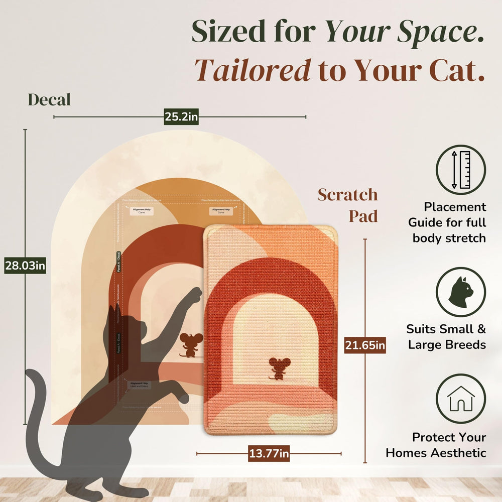 Catopiia large wall scratcher blends with home decor.
