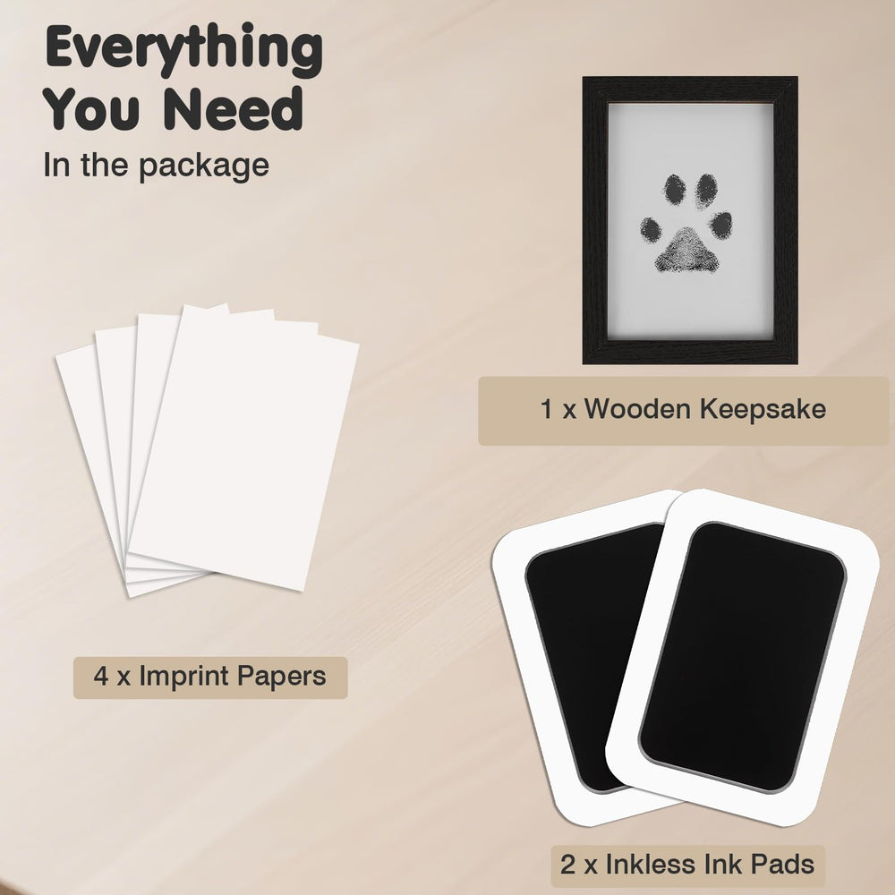Catose inkless paw print kit includes 2 pads for quick, mess-free prints.