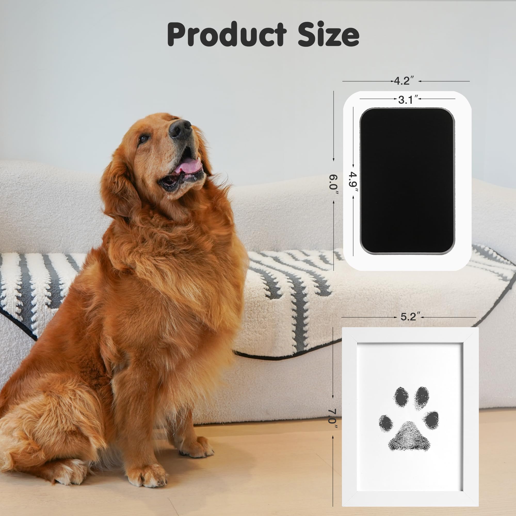 catose inkless paw print kit ink pads arranged for easy use
