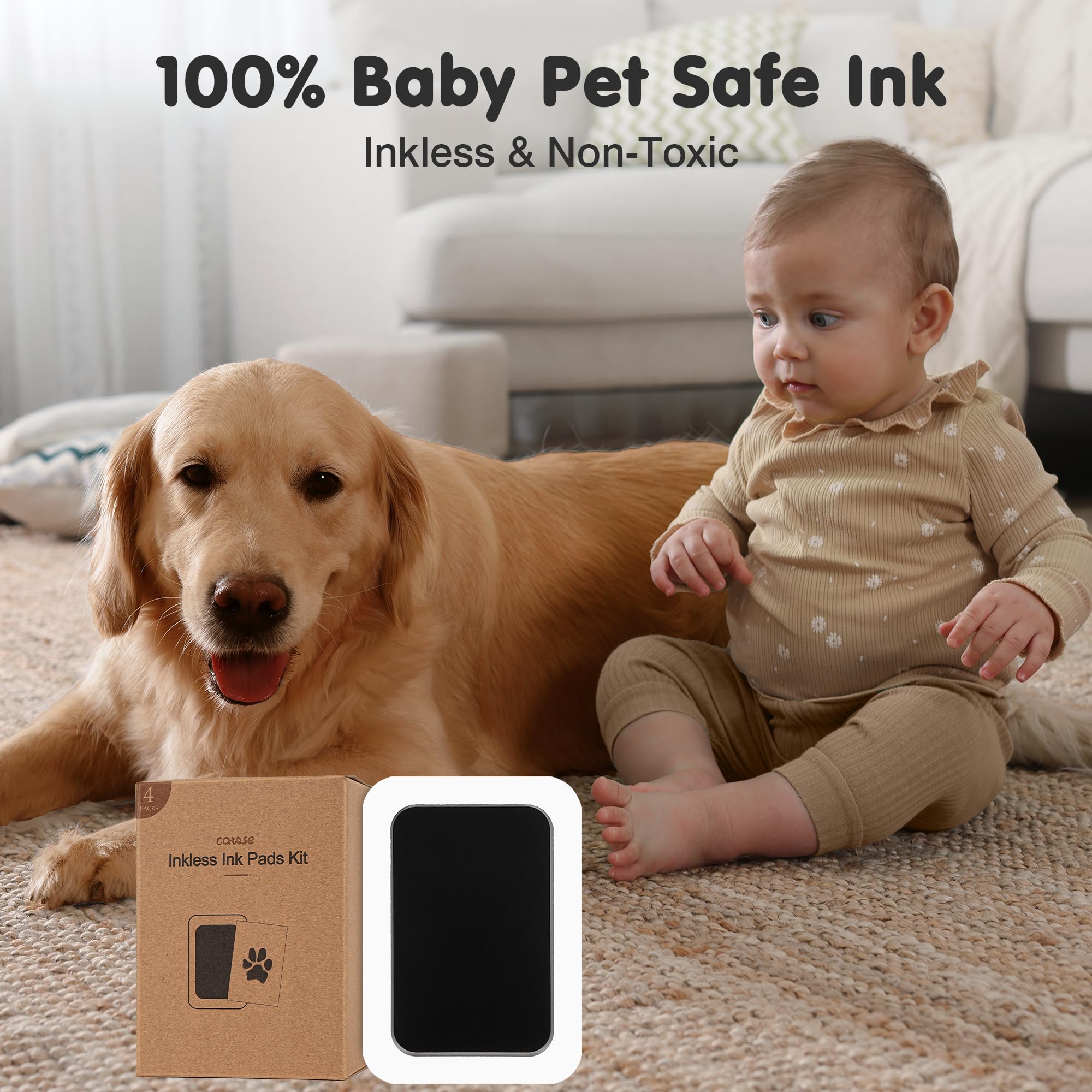 catose inkless paw print kit safe for pets and babies