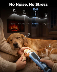 CATPICK nail grinder with LED ring improves visibility for dark nails.