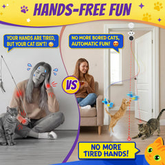 Catpick 8-minute play cycles provide focused activity while conserving battery life.