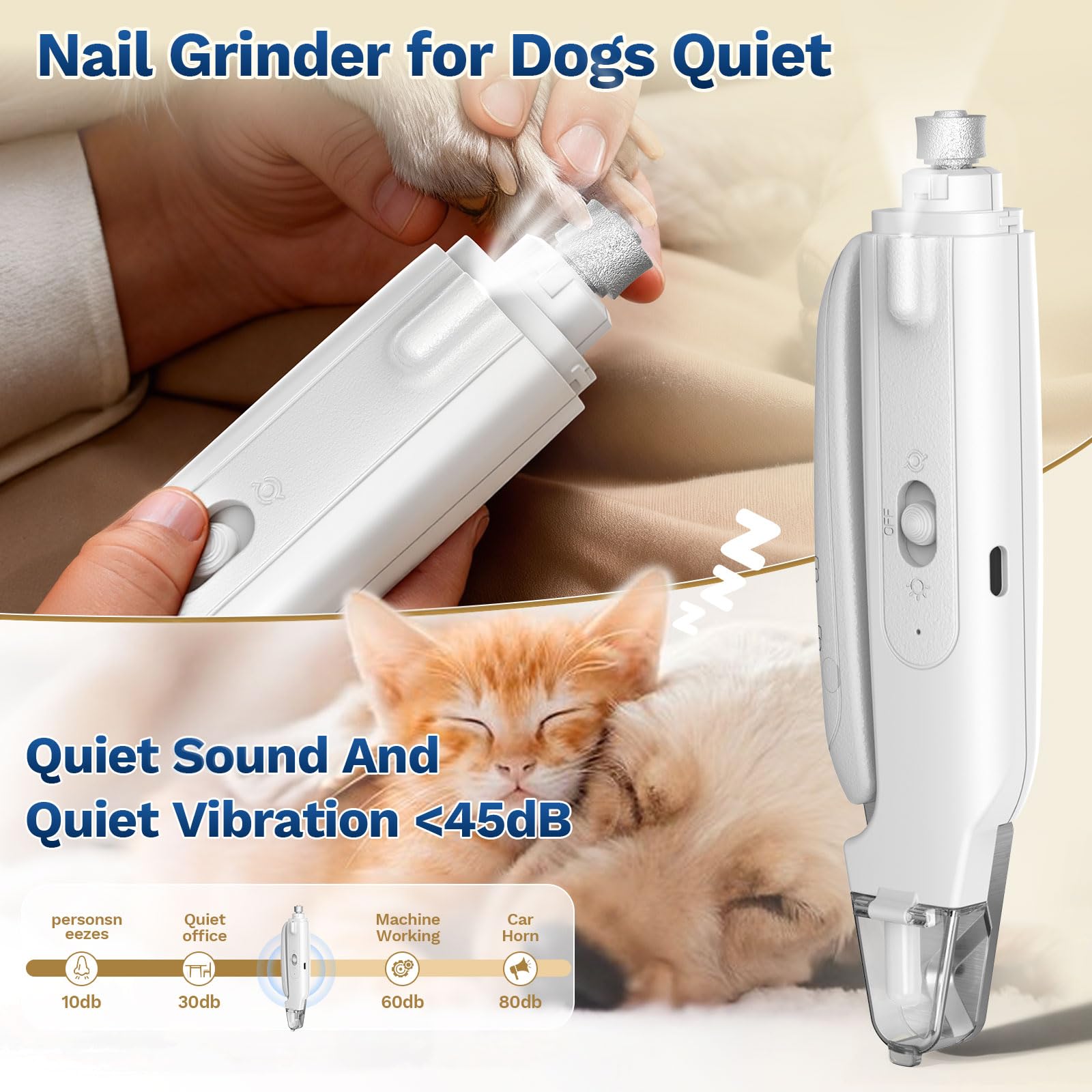 Catpick care built-in nail catcher keeps floors clean after clipping.