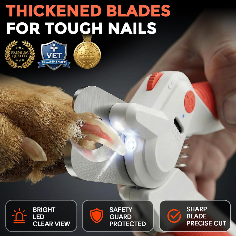 Catpick Care nail clippers with thickened blades handle thicker nails smoothly.