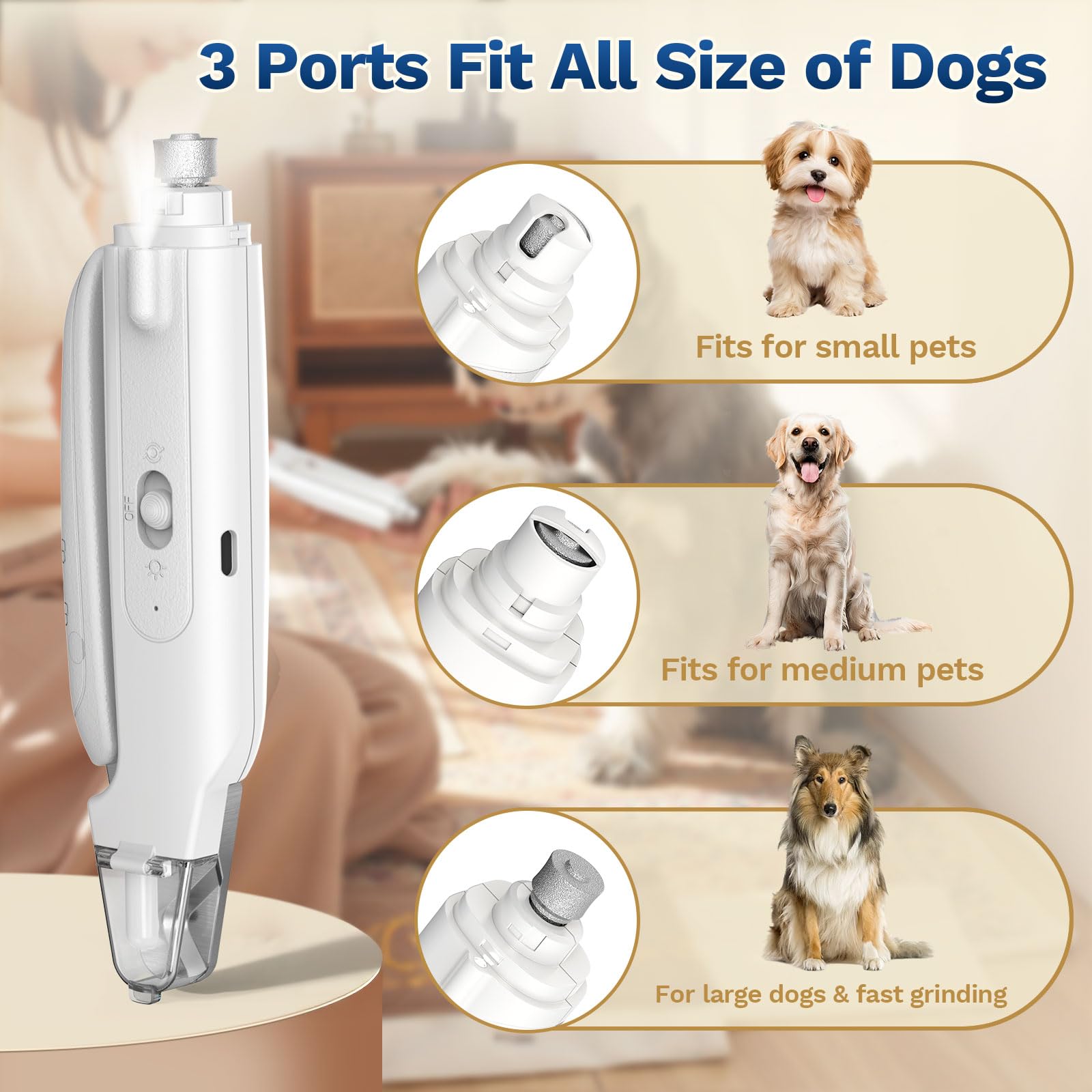 Catpick care USB-C rechargeable battery for convenient at-home grooming.