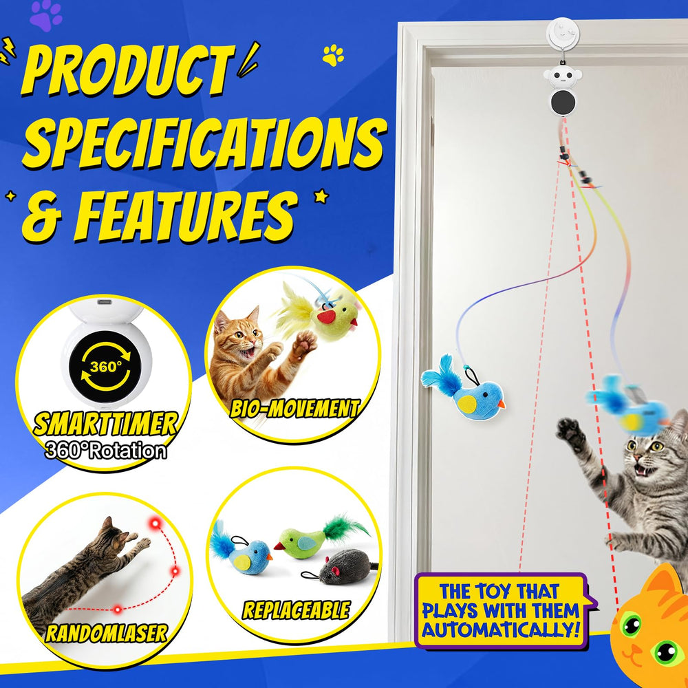 Catpick indoor laser dot toy provides a safe moving target play