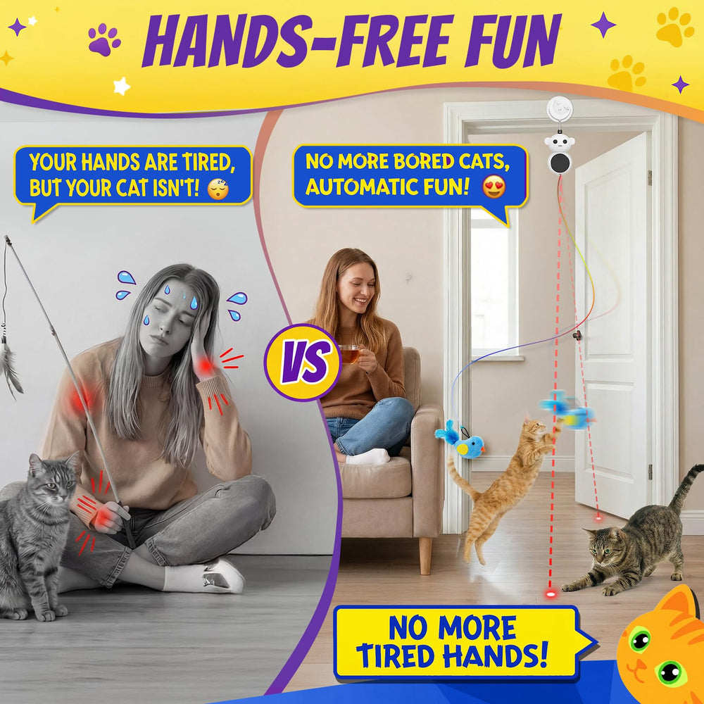Catpick Interactive Toy auto-play-cycle runs 8-minute sessions, conserving energy