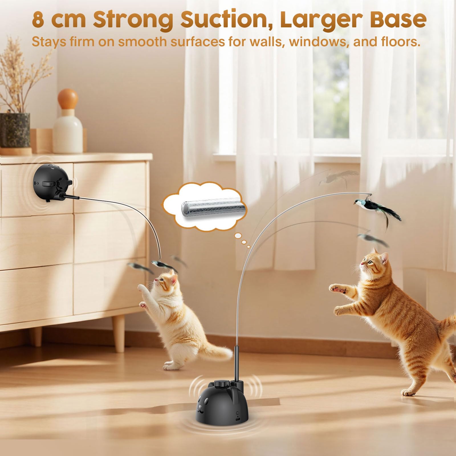 Catpick joy 360° spin with gentle rotation for interactive cat entertainment.