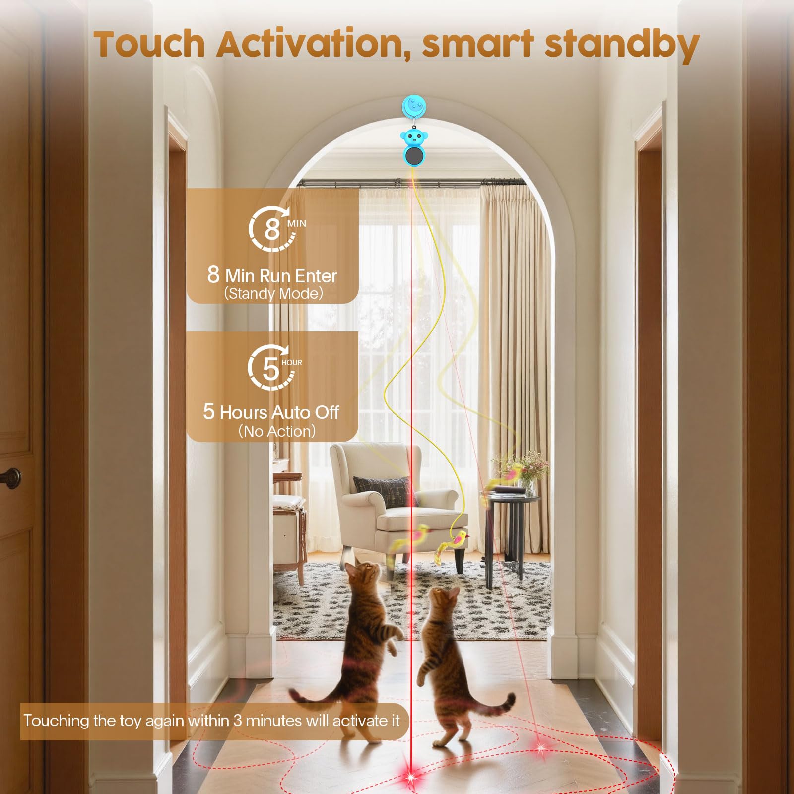 Catpick Joy adjustable speed control suits kittens and adults alike