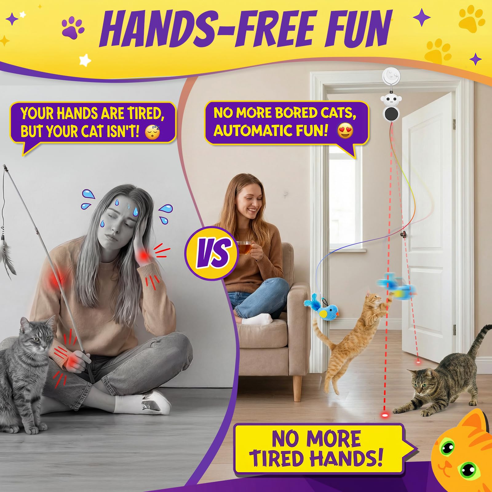 Catpick Joy door mount setup secures safe indoor play without tools.
