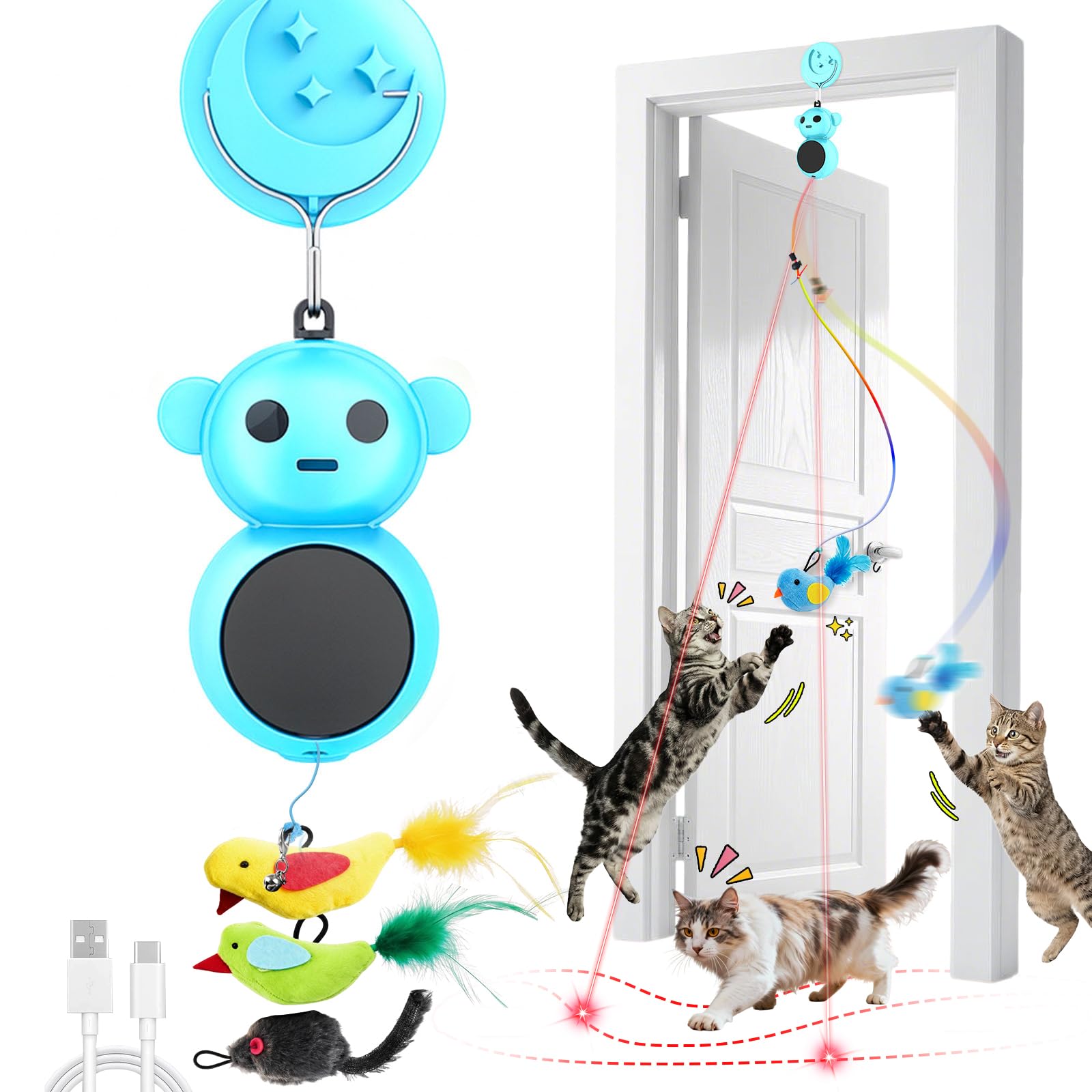 Catpick Joy interactive cat toy laser pointer for indoor cats boosts daily play and focus